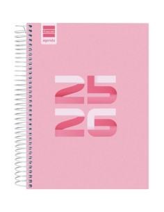 AGENDA ESCOLAR 2025-26 FINOCAM CATALAN COOL ESPIRAL tapa EXTRADURA DP 4 155x212 ROSA