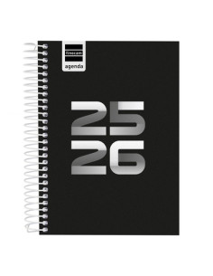 AGENDA ESCOLAR 2025-26 FINOCAM CATALAN COOL ESPIRAL tapa EXTRADURA DP 8 120x164 NEGRE