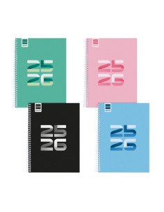 AGENDA ESCOLAR 2025-26 FINOCAM CATALAN COOL ESPIRAL tapa EXTRADURA SV APAIS 4 155x212 ASSORTIMENT PACK de 8