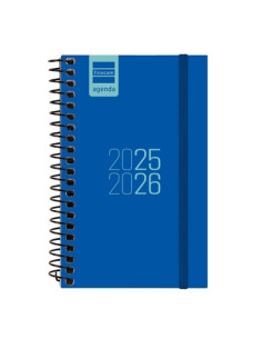 AGENDA ESCOLAR 2025-26 FINOCAM CATALAN ESPIR ESPIRAL tapa PP SV APAIS E3 79x127 con GOMA BLAU