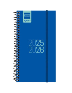 AGENDA ESCOLAR 2025-26 FINOCAM CATALAN ESPIR ESPIRAL tapa PP SV APAIS E9 94x171 BLAU