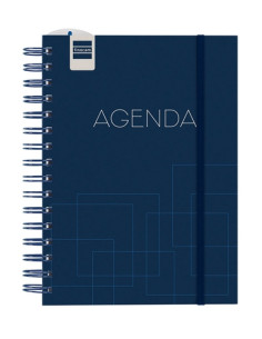 AGENDA ESCOLAR 2025-26 FINOCAM CATALAN INSTITUT WIRE-O tapa PP SV 4 155x215 con GOMA BLUE