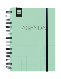 AGENDA ESCOLAR 2025-26 FINOCAM CATALAN INSTITUT WIRE-O tapa PP SV 4 155x215 con GOMA TURQUESA