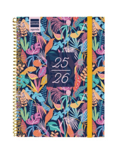AGENDA ESCOLAR 2025-26 FINOCAM CATALAN SECUNDARIA ESPIRAL tapa PP SV APAIS 4 155x212 con GOMA TROPICAL