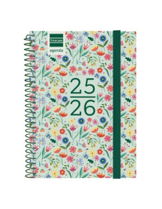 AGENDA ESCOLAR 2025-26 FINOCAM CATALAN SECUNDARIA ESPIRAL tapa PP SV APAIS 8 120x164 con GOMA FIORI