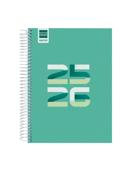 FINOCAM AGENDA COOL PARA ESTUDIANTES ESPIRAL 4 1DP VERDE 2025-2026