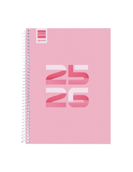 AGENDA ESCOLAR 2025-26 FINOCAM COOL ESPIRAL tapa EXTRADURA SV APAIS 4 155x212 ROSA