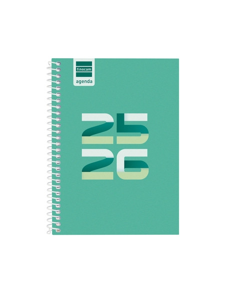 AGENDA ESCOLAR 2025-26 FINOCAM COOL ESPIRAL tapa EXTRADURA SV APAIS 8 120x164 VERDE