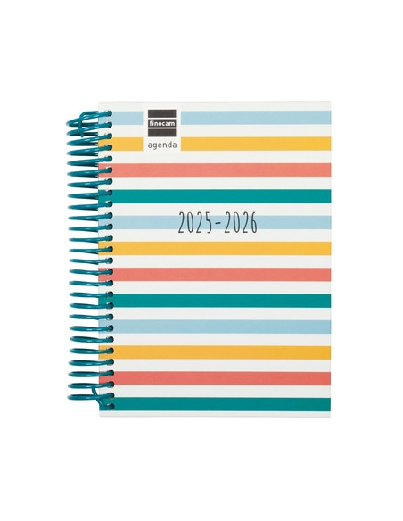 AGENDA ESCOLAR 2025-26 FINOCAM DIVA ESPIRAL tapa EXTRADURA DP 8 120x164 COLORS