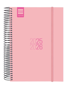 FINOCAM AGENDA PARA ESTUDIANTES ESPIRAL E10 - 155X212MM 1DP ROSA 2025-2026