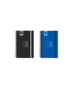 AGENDA ESCOLAR 2025-26 FINOCAM ESPIR ESPIRAL tapa PP SV APAIS E3 79x127 con GOMA SURTIDO PACK DE 6