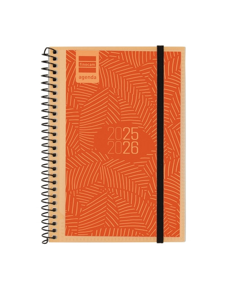 AGENDA ESCOLAR 2025-26 FINOCAM ESPIR ESPIRAL tapa PP SV APAIS E8 120x171 con GOMA PERSONALIZABLE