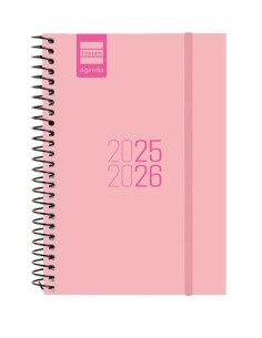 FINOCAM AGENDA PARA ESTUDIANTES ESPIRAL E8 - 120X171MM SVH ROSA 2025-2026