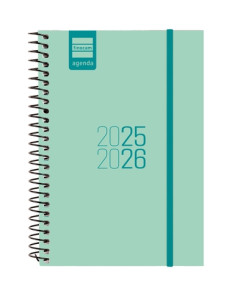 FINOCAM AGENDA PARA ESTUDIANTES ESPIRAL E8 - 120X171MM SVH TURQUESA 2025-2026