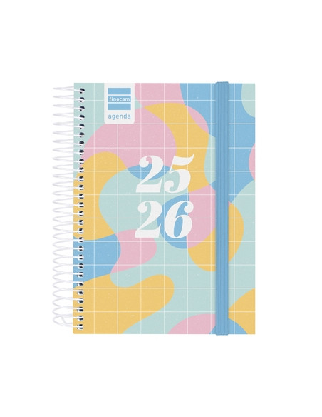 AGENDA ESCOLAR 2025-26 FINOCAM EUSKERA SECUNDARIA ESPIRAL tapa PP DP 8 120x164 con GOMA ART