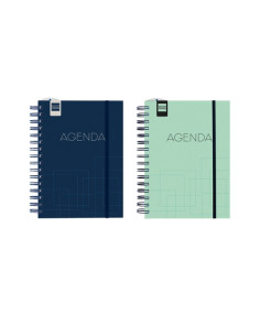 AGENDA ESCOLAR 2025-26 FINOCAM INSTITUT WIRE-O tapa PP SV 4 155x215 con GOMA SURTIDO PACK de 4