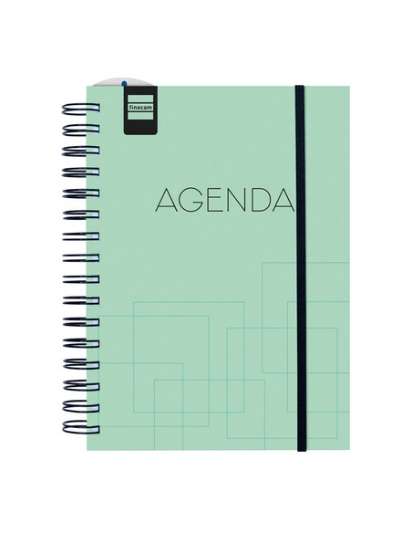 AGENDA ESCOLAR 2025-26 FINOCAM INSTITUT WIRE-O tapa PP SV 4 155x215 con GOMA TURQUESA