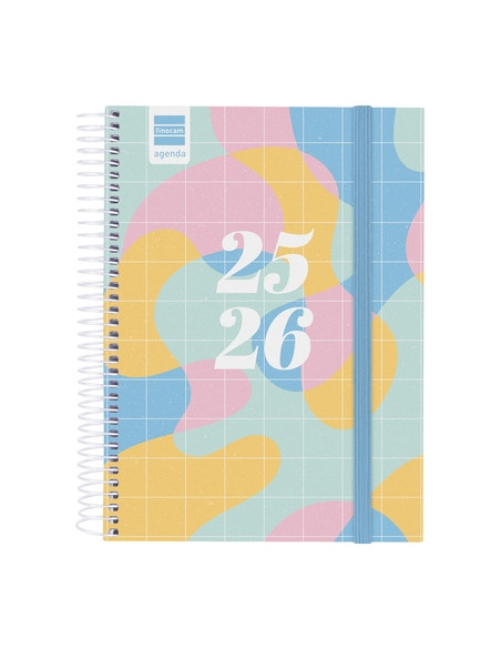 AGENDA ESCOLAR 2025-26 FINOCAM SECUNDARIA ESPIRAL tapa PP DP 4 155x212 con GOMA ART