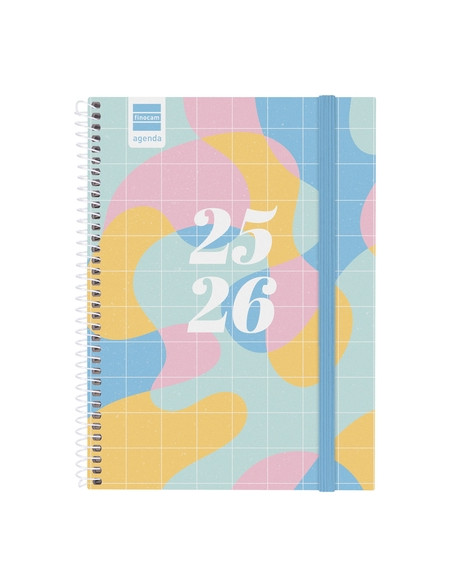 AGENDA ESCOLAR 2025-26 FINOCAM SECUNDARIA ESPIRAL tapa PP SV APAIS 4 155x212 con GOMA ART