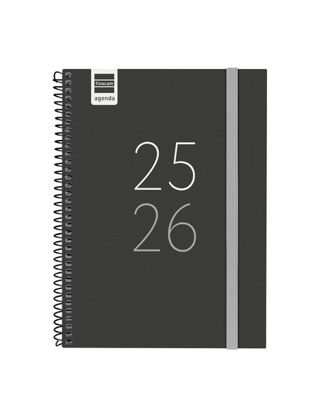 FINOCAM AGENDA SECUNDARIA PARA ESTUDIANTES ESPIRAL 4 SVH NEGRO 2025-2026