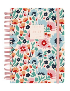 FINOCAM AGENDA MONIQUILLA ESPIRAL DOBLE E10 - 155X212MM 1DP TAPA DURA DALIA 2025-2026