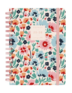 FINOCAM AGENDA MONIQUILLA ESPIRAL DOBLE E10 - 155X212MM SVH TAPA DURA DALIA 2025-2026