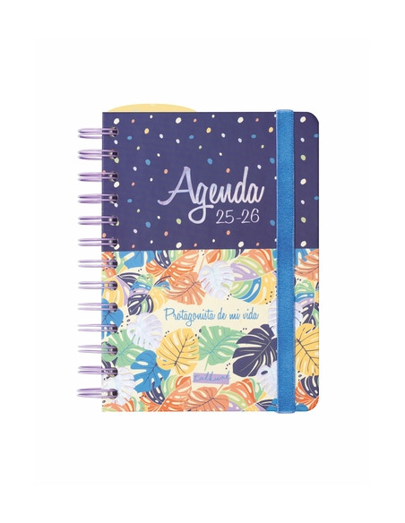AGENDA ESCOLAR 2025-26 FINOCAM TRENDY TALKUAL WIRE-O tapa EXTRA SV APAIS 8 120x169 con GOMA VIDA