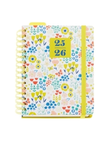AGENDA ESCOLAR 2025-26 MIQUELRIUS ANNE LEHMAN WIRE-O tapa EXTRA con GOMA PLUS 4 170x218 DP SPRING