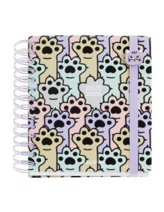 AGENDA ESCOLAR 2025-26 MIQUELRIUS BACK2FUN WIRE-O tapa EXTRA con GOMA  155x180 DP PATITAS