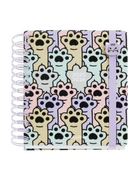 AGENDA ESCOLAR 2025-26 MIQUELRIUS BACK2FUN WIRE-O tapa EXTRA con GOMA  155x180 DP PATITAS