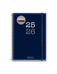 AGENDA ESCOLAR 2025-26 MIQUELRIUS CATALAN COLLEGE ESPIRAL tapa PP con GOMA PLUS 4 150x213 SV APAIS BLAU