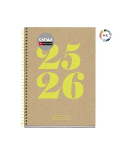 AGENDA ESCOLAR 2025-26 MIQUELRIUS CATALAN RECYCLED ESPIRAL tapa EXTRA ACTIVA 8 117x174 SV APAIS YEAR