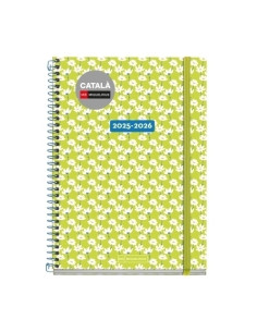 AGENDA ESCOLAR 2025-26 MIQUELRIUS CATALAN TEEN ESPIRAL tapa EXTRA con GOMA PLUS 4 154x215 SV APAIS MARGARITES