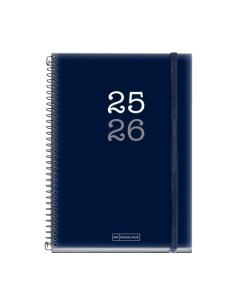 AGENDA ESCOLAR 2025-26 MIQUELRIUS COLLEGE ESPIRAL tapa PP con GOMA PLUS 4 150x213 DP AZUL
