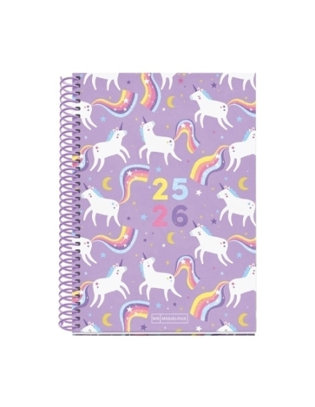 AGENDA ESCOLAR 2025-26 MIQUELRIUS JUNIOR ESPIRAL tapa EXTRA PLUS 4 150x213 SV APAIS UNICORN
