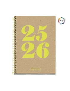 AGENDA ESCOLAR 2025-26 MIQUELRIUS RECYCLED ESPIRAL tapa EXTRA ACTIVA 8 117x174 SV APAIS YEAR