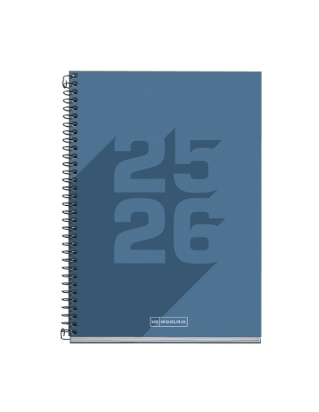 AGENDA ESCOLAR 2025-26 MIQUELRIUS SCHOOL BASIC ESPIRAL tapa EXTRA PLUS 4 150x213 DP MARINO