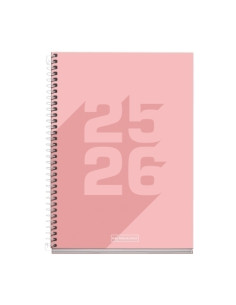 AGENDA ESCOLAR 2025-26 MIQUELRIUS SCHOOL BASIC ESPIRAL tapa EXTRA PLUS 4 150x213 DP ROSA