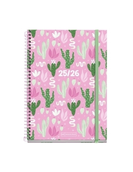 AGENDA ESCOLAR 2025-26 MIQUELRIUS TEEN ESPIRAL tapa EXTRA con GOMA PLUS 4 154x215 SV APAIS DESERT