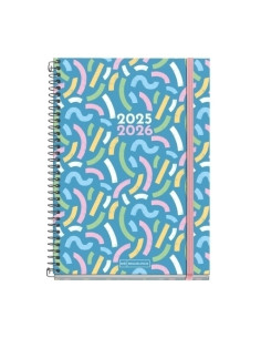 AGENDA ESCOLAR 2025-26 MIQUELRIUS TEEN ESPIRAL tapa EXTRA con GOMA PLUS 4 154x215 SV APAIS SERPENTINA