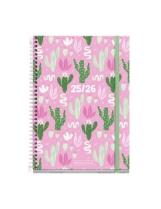 AGENDA ESCOLAR 2025-26 MIQUELRIUS TEEN ESPIRAL tapa EXTRA con GOMA PLUS 4 155x215 DP DESERT