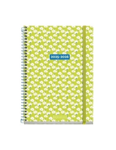 AGENDA ESCOLAR 2025-26 MIQUELRIUS TEEN ESPIRAL tapa EXTRA con GOMA PLUS 4 155x215 DP MARGARITAS