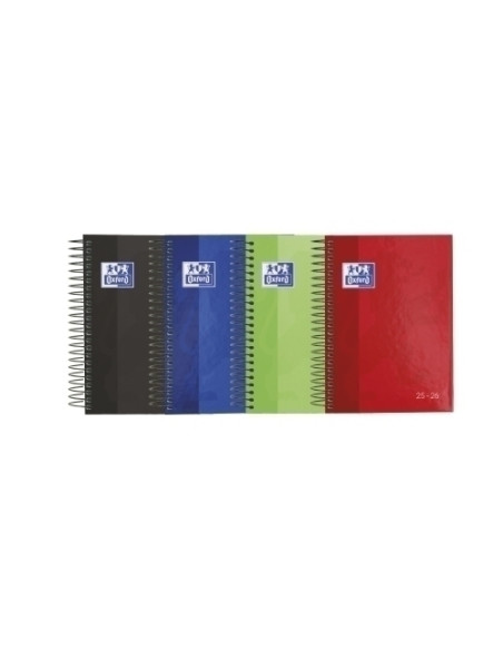 AGENDA ESCOLAR 2025-26 OXFORD EUSKERA SCHOOL ESPIRAL tapa EXTRADURA 8 DP SURTIDO 4 col