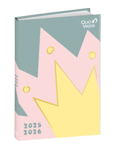 AGENDA ESCOLAR 2025-26 QUO VADIS EUROTEXTAGENDA  LOUISE & ARTHUR PRINCESA 12x17cm DP