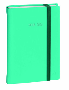 AGENDA ESCOLAR 2025-26 QUO VADIS EUROTEXTAGENDA  SILK AZUL TURQUESA 12x17cm DP