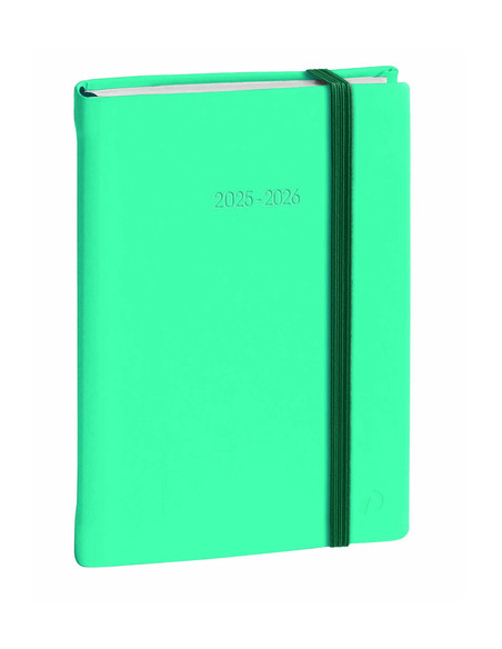 AGENDA ESCOLAR 2025-26 QUO VADIS EUROTEXTAGENDA  SILK AZUL TURQUESA 12x17cm DP