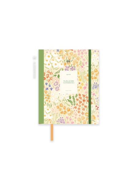 AGENDA ESCOLAR 2025-26 UO ENCOLADA tapa EXTRADURA con GOMA MINI 150x120 SV BLOOM