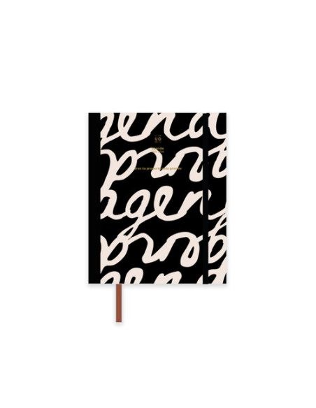 AGENDA ESCOLAR 2025-26 UO ENCOLADA tapa EXTRADURA con GOMA MINI 150x120 SV NOIR