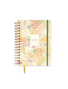 AGENDA ESCOLAR 2025-26 UO WIRE-O tapa EXTRADURA con GOMA A5 210x148 DP BLOOM