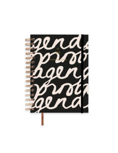 AGENDA ESCOLAR 2025-26 UO WIRE-O tapa EXTRADURA con GOMA A5 210x148 DP NOIR